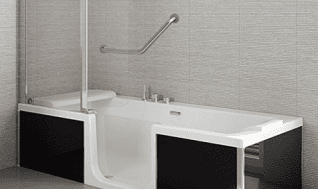 Baignoire à porte